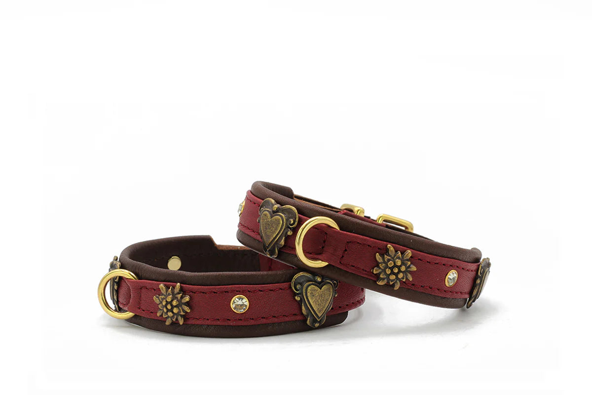 Kožený obojek Alpine Love Mini
