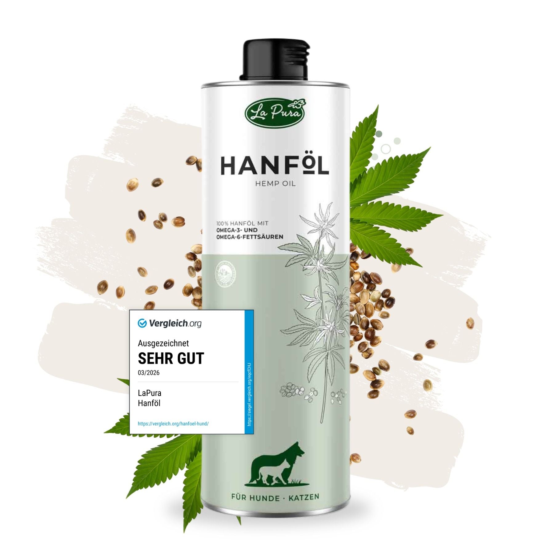 Lapura konopný olej pro psy 1000 ml