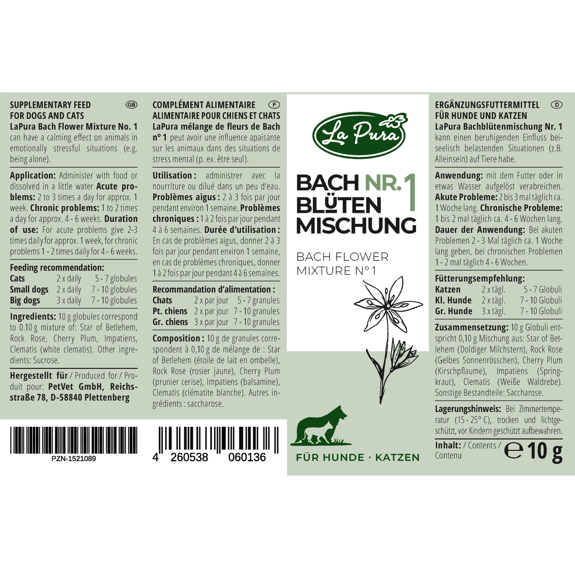 LaPura Bachovy bylinné kapky No. 1