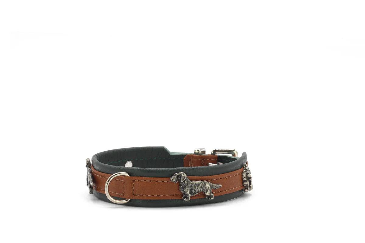 Kožený obojek Dachshund mini